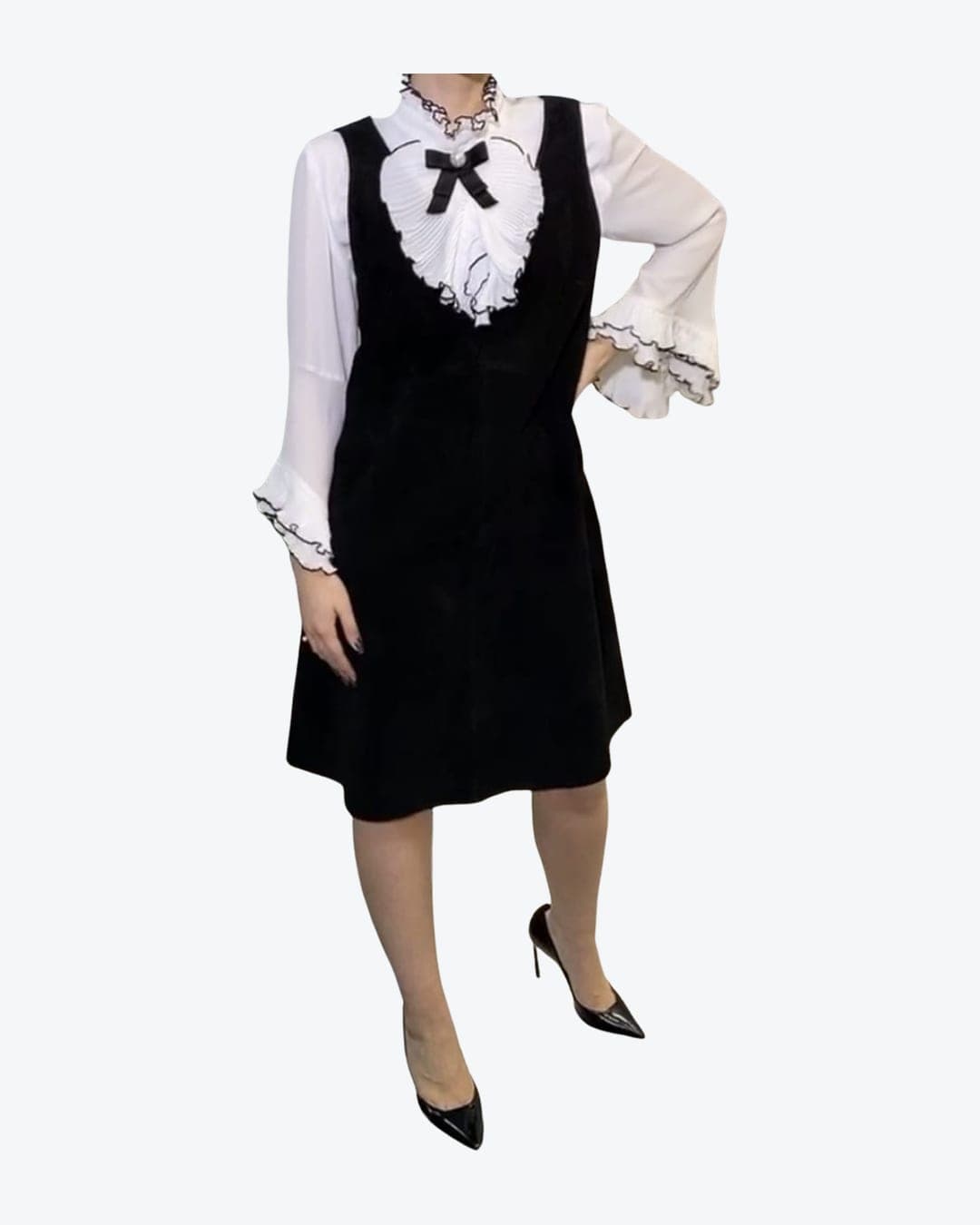Vestido Geórgia Couro Camurça - Linha FELIX Leather