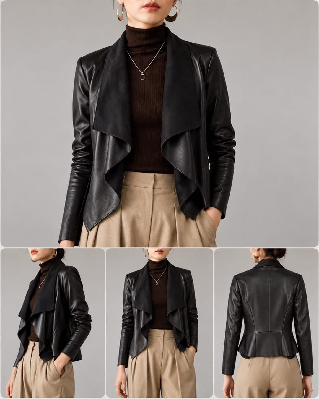 Cardigan em Couro Legítimo - Linha FELIX Leather