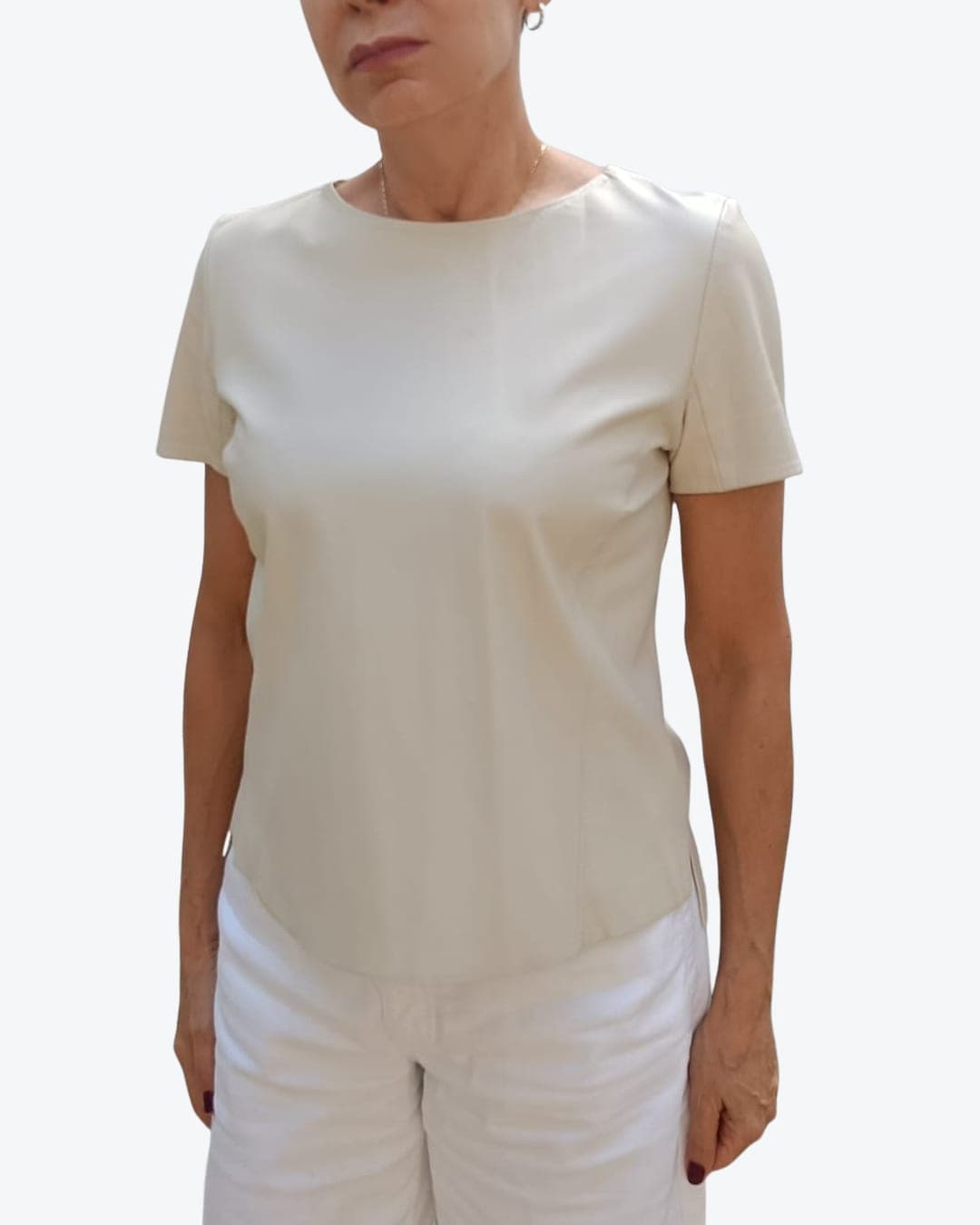 T-shirt em Couro Italiano - Linha FELIX Leather